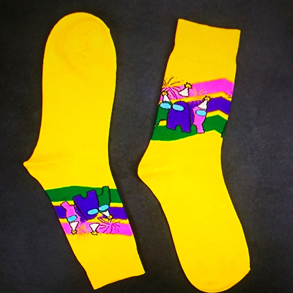 Among Us Socks Sox NOW IT'S A PARTY Funny Sus